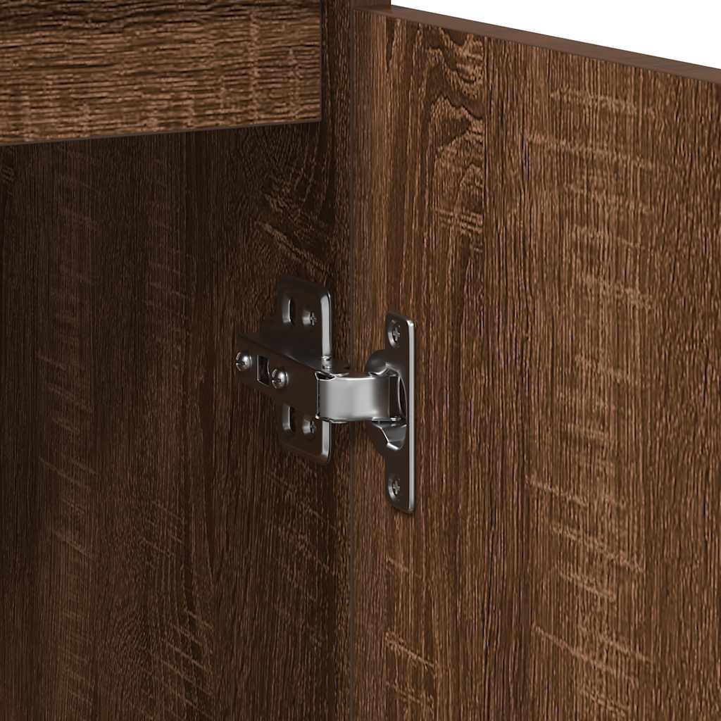 Sideboard with Drawer Brown Oak 71x35x84 cm Engineered Wood